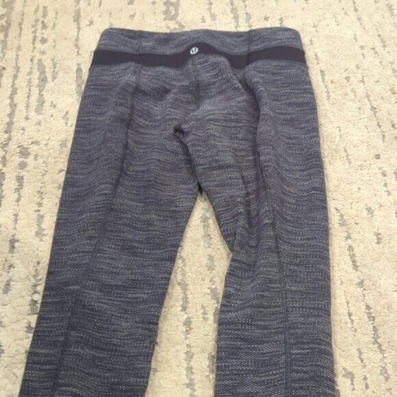 Lululemon Skinny Groove Pant Diamond Jacquard Space Dye Black Deep Coal / Black - Picture 9 of 12
